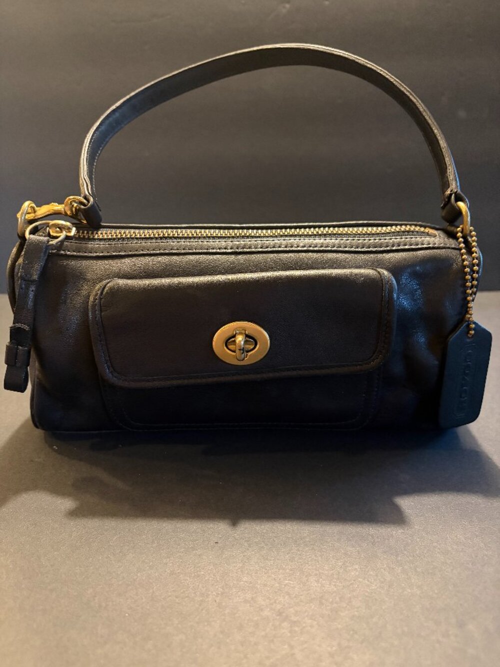 Vintage Coach 9712 Penelope Demi Black Leather Shoulder Bag Costa Rica 2001